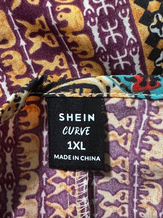 SHEIN Red Multi-Color Boho Midi Dress with Fringe - Picture 7 of 10